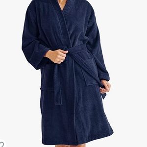 Turkish Linens 100% Cotton Terry Cloth Turkish Kimono Bathrobe for Women